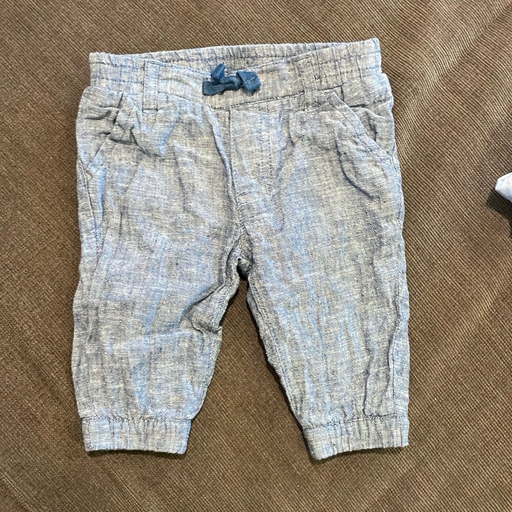 Janie and Jack chambray pants 0-3M